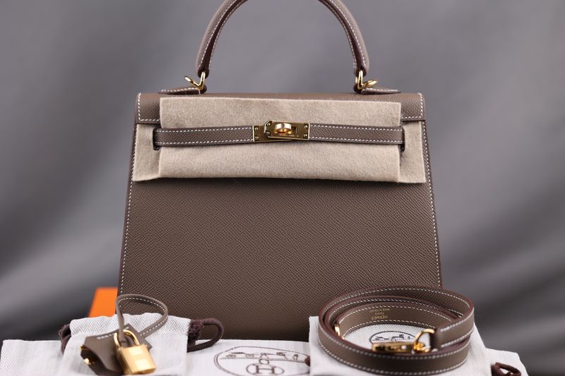Hermès Kelly 25 Sellier Epsom Etoupe