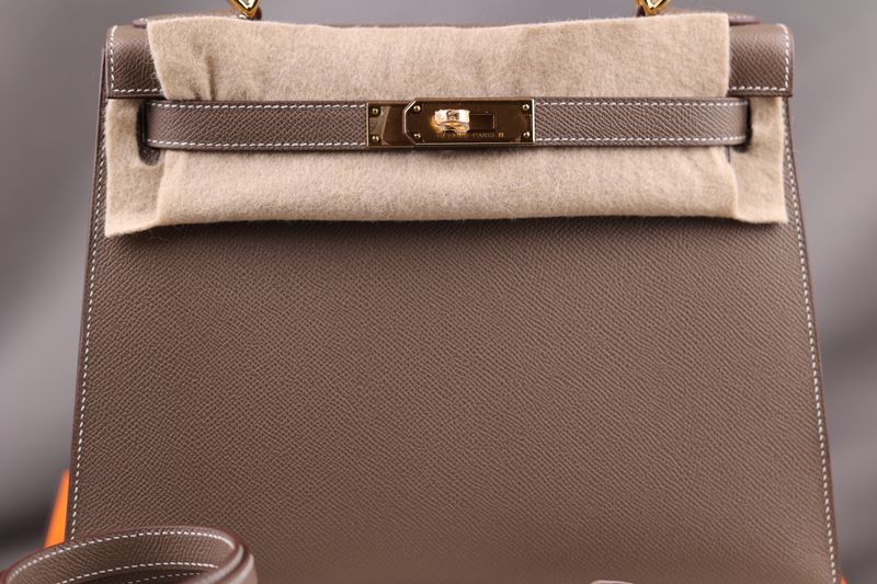 Hermès Kelly 28 Etoupe Sellier Epsom