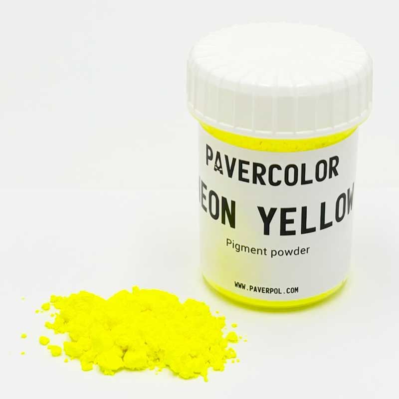 NEW- Pavercolor Powder Pigment- NEON YELLOW 40 ml