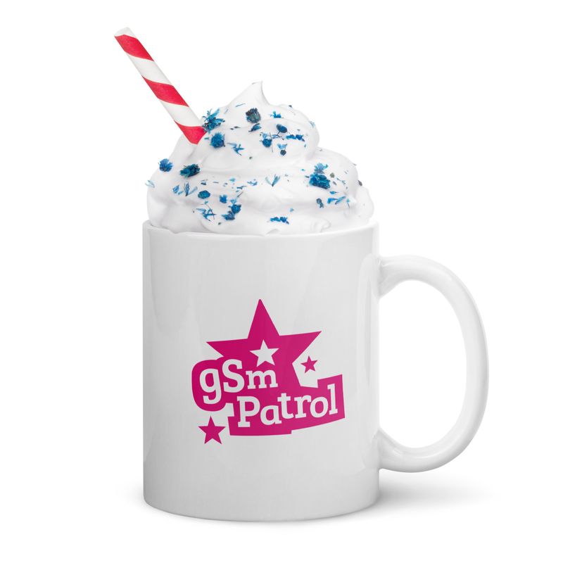 gSm Patrol White glossy mug