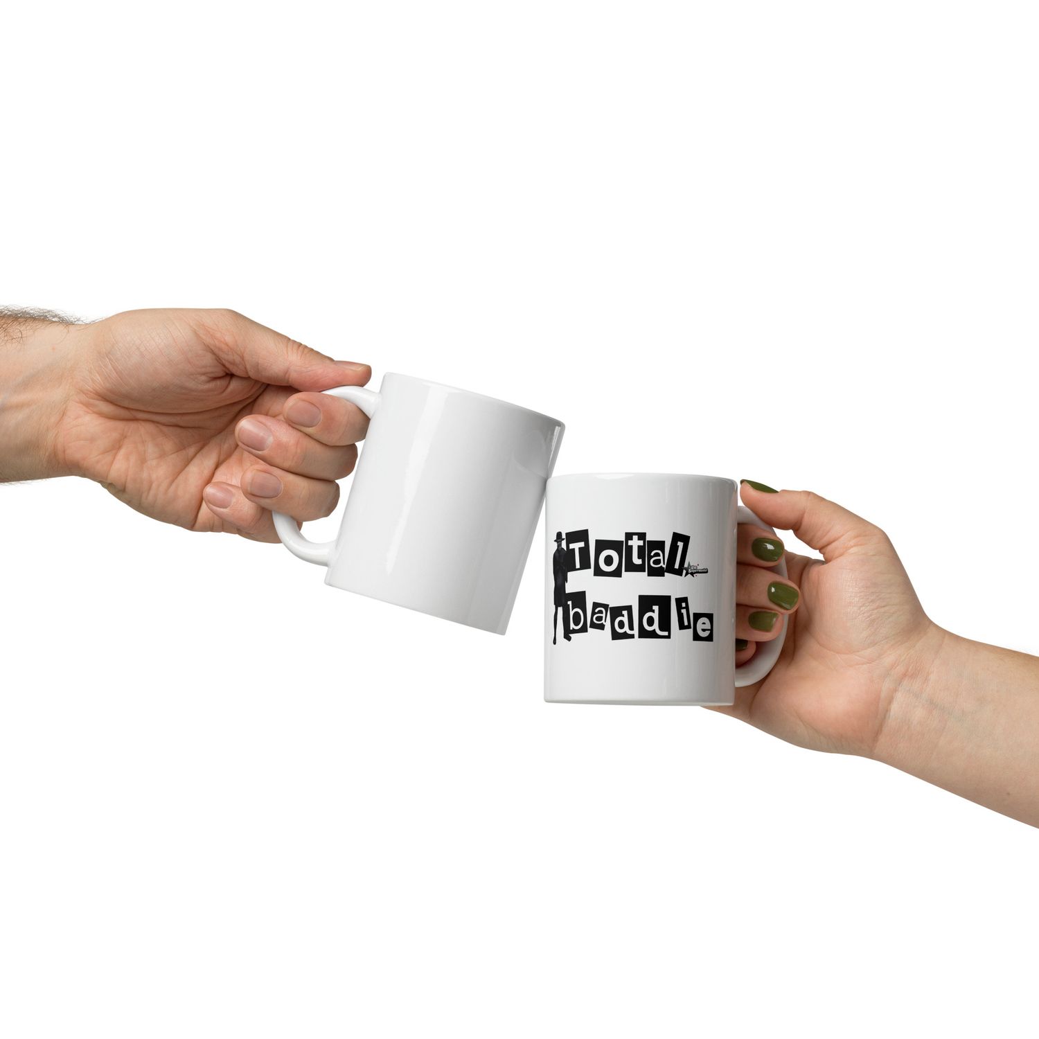 Mysterious Man White glossy mug