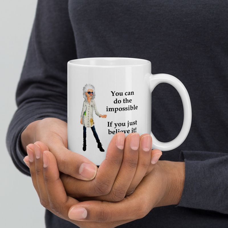 Dr X White glossy mug