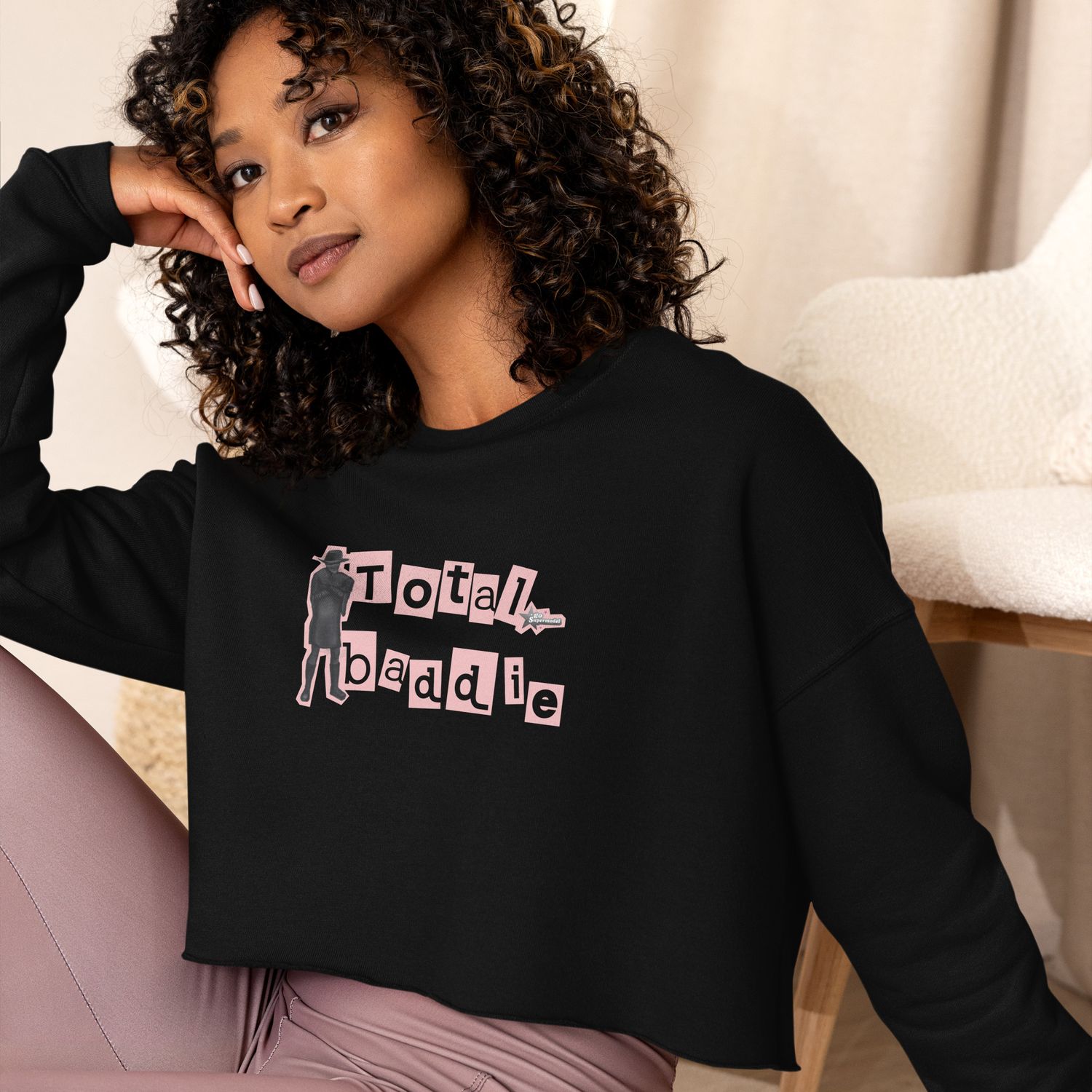 Mysterious Man Crop Sweatshirt