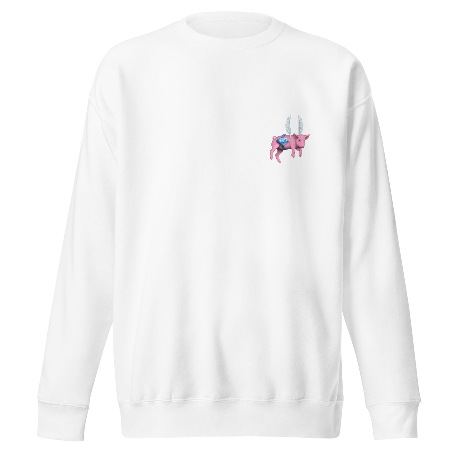 Flying Pig Pink Unisex Premium Sweatshirt