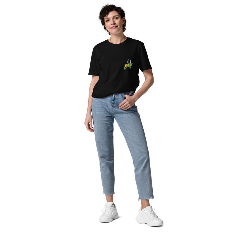 Flying Pig Green Unisex Organic Cotton T-Shirt