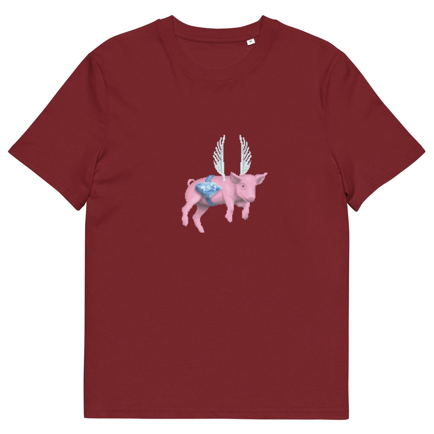 Flying Pig Pink Unisex Organic Cotton T-Shirt