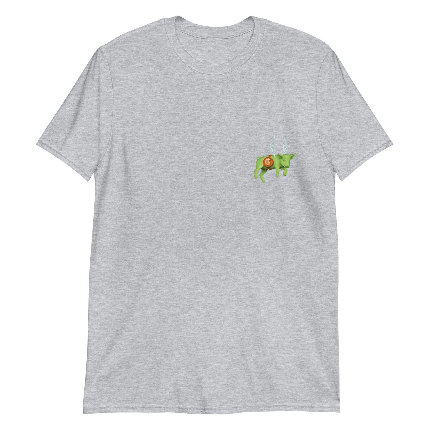 Flying Pig Green Short-Sleeve Unisex T-Shirt