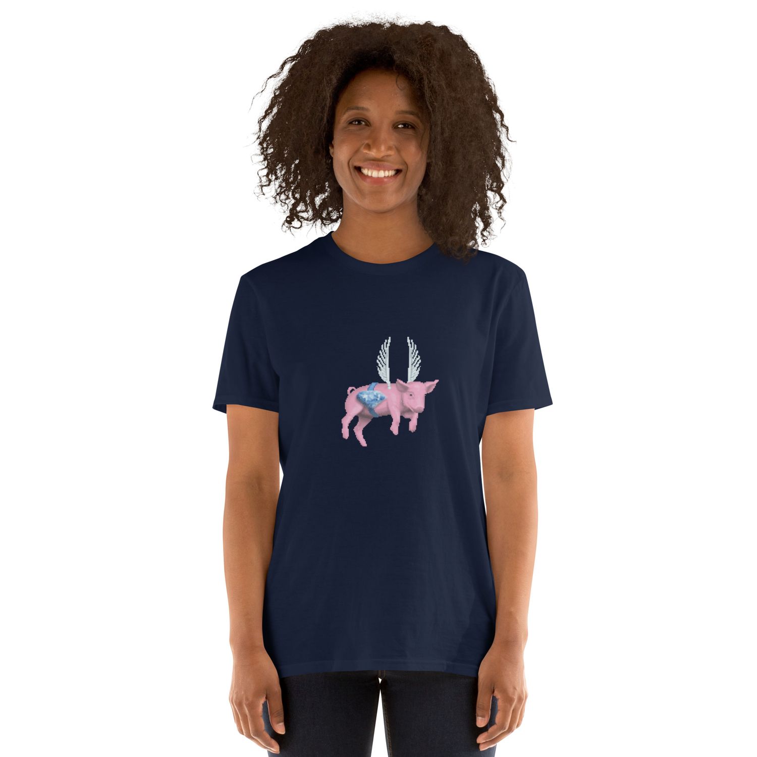 Flying Pig Pink Short-Sleeve Unisex T-Shirt