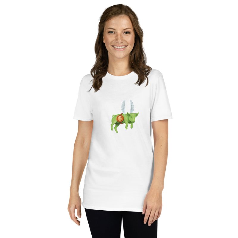 Flying Pig Green Short-Sleeve Unisex T-Shirt