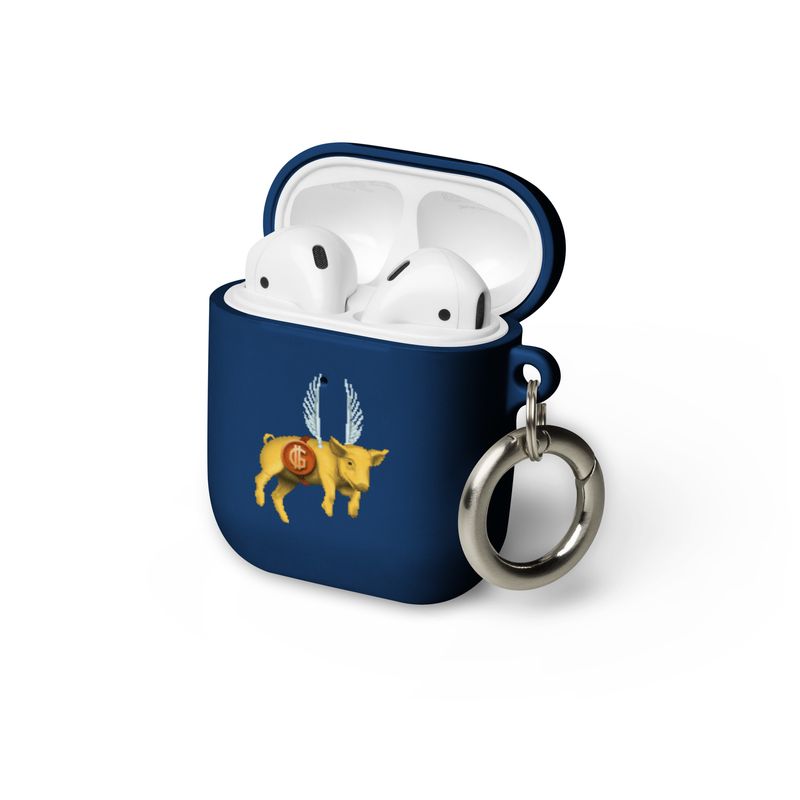 Flying Pig Yellow Rubber Case for AirPods® &amp; AirPods® Pro