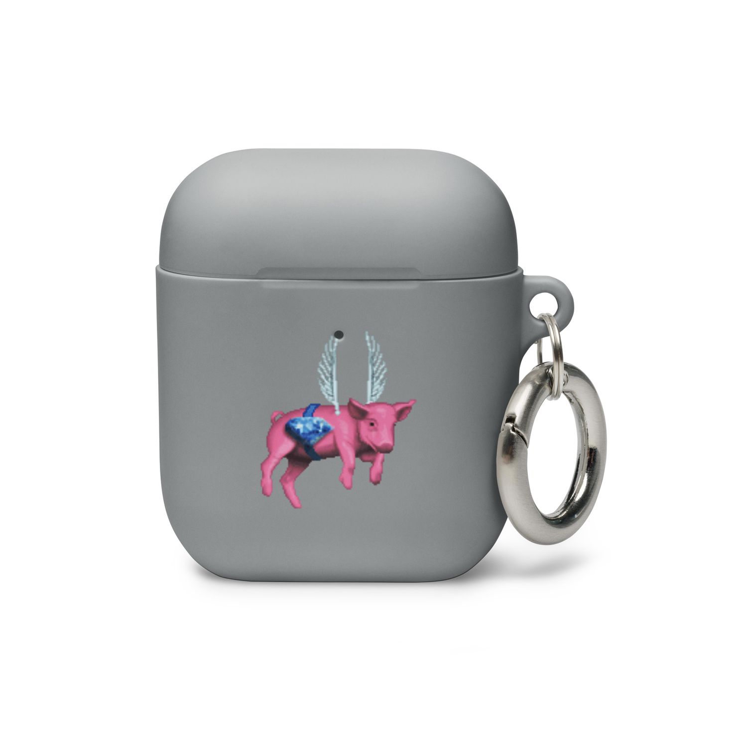 Flying Pig Pink Rubber Case for AirPods® &amp; AirPods® Pro