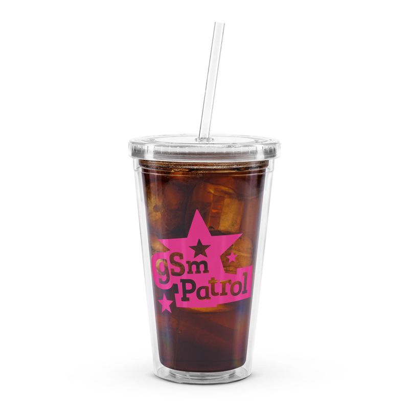 gSm Patrol Clear plastic tumbler
