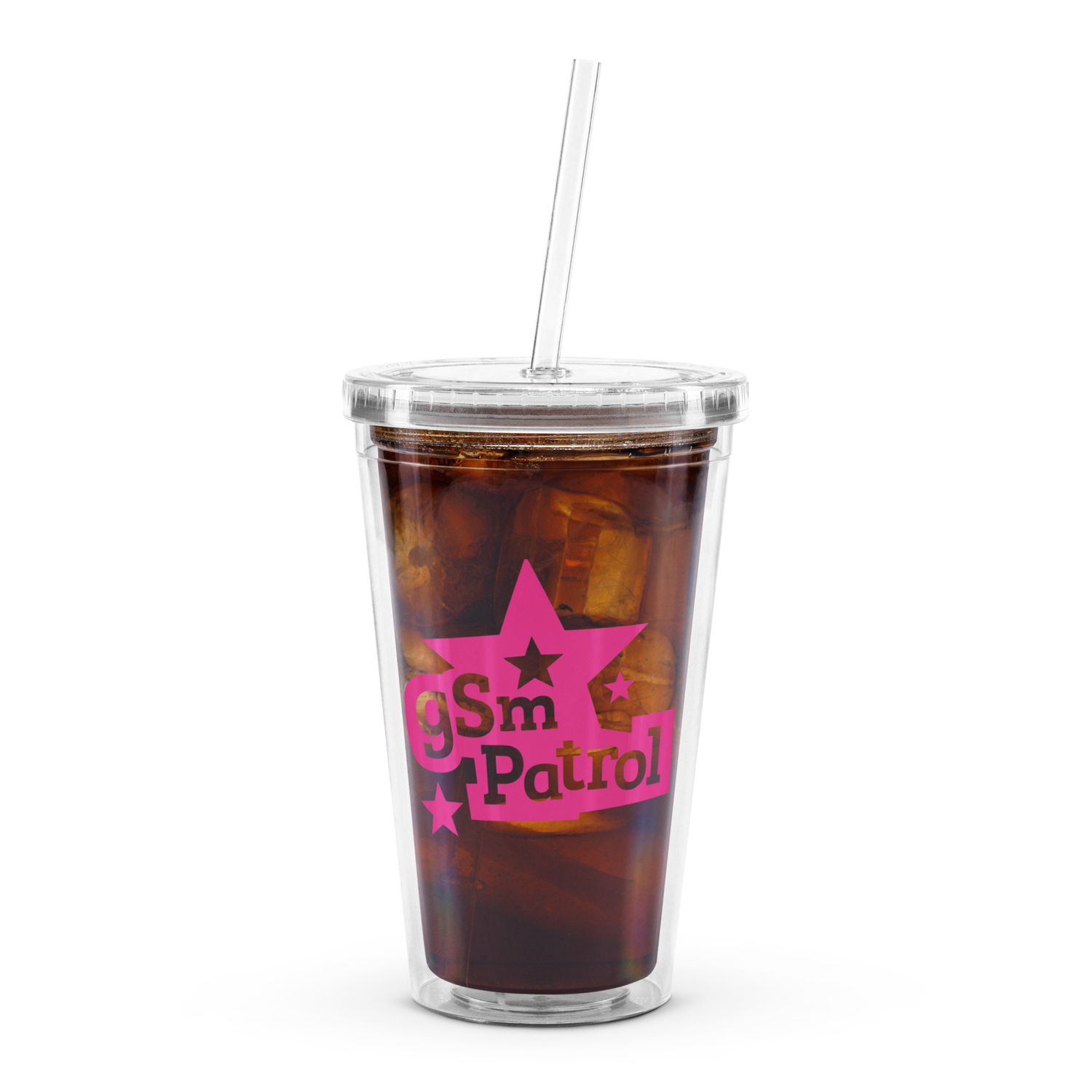 gSm Patrol Clear plastic tumbler