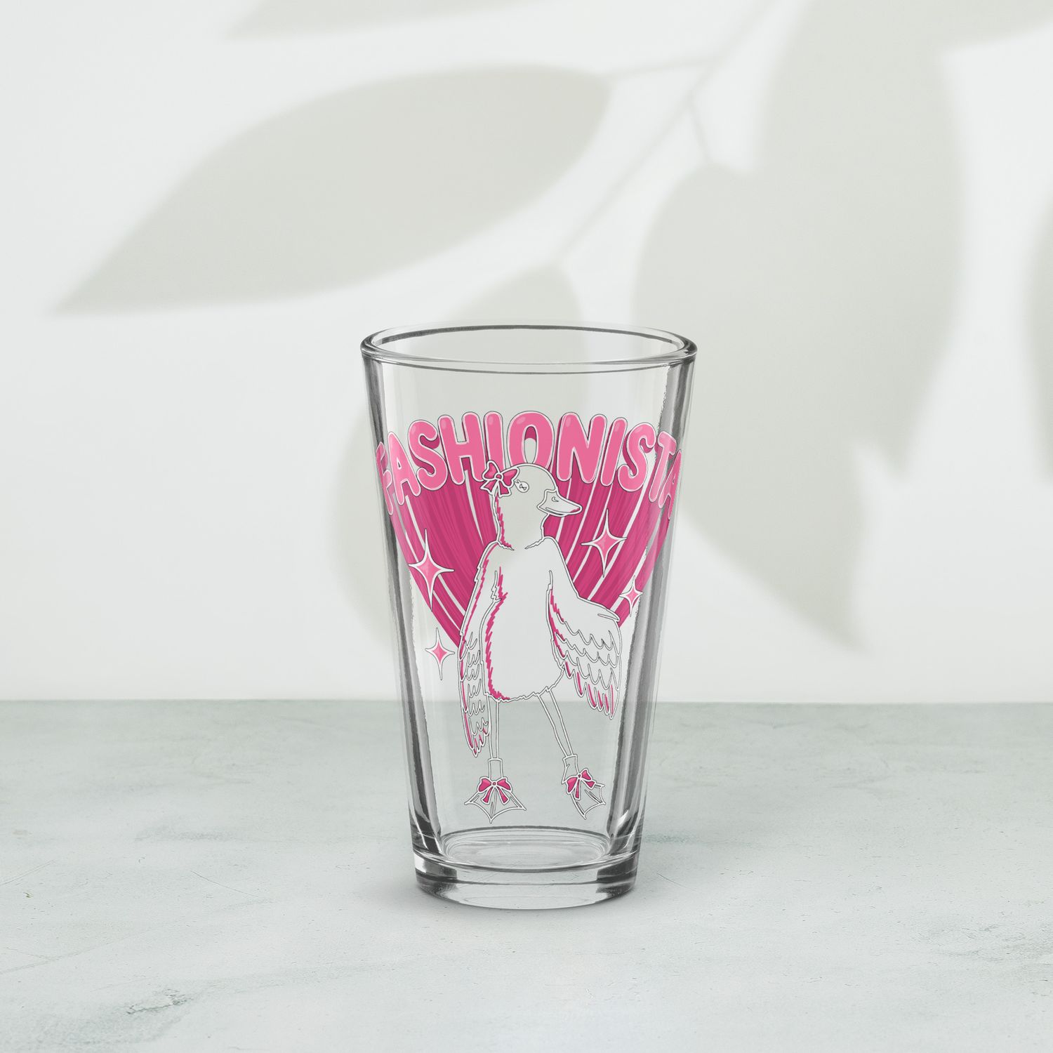 Fashionista Duck by lisu - Shaker glass