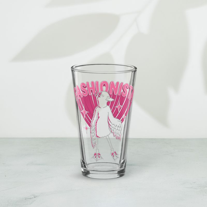 Fashionista Duck by lisu - Shaker glass