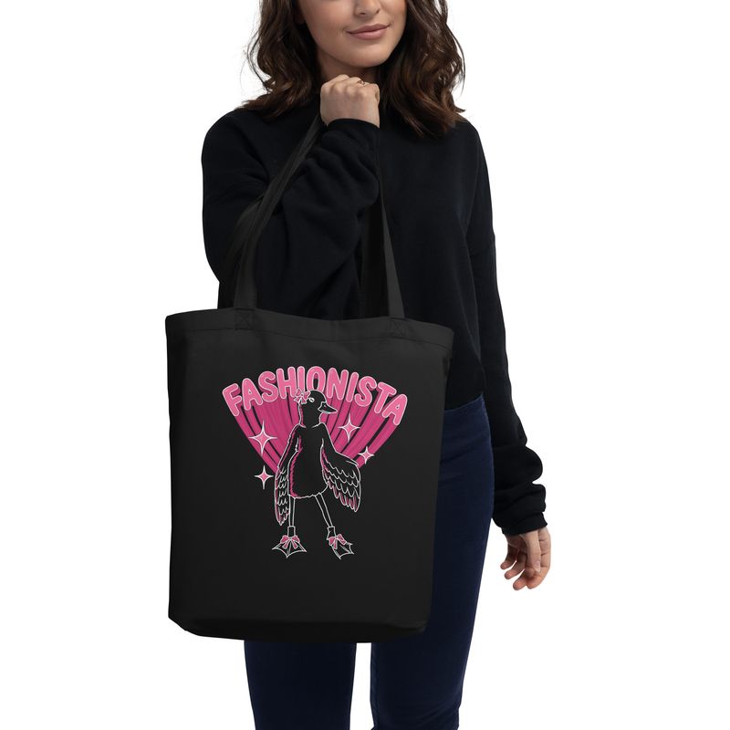 Fashionista Duck by lisu - Eco Tote Bag