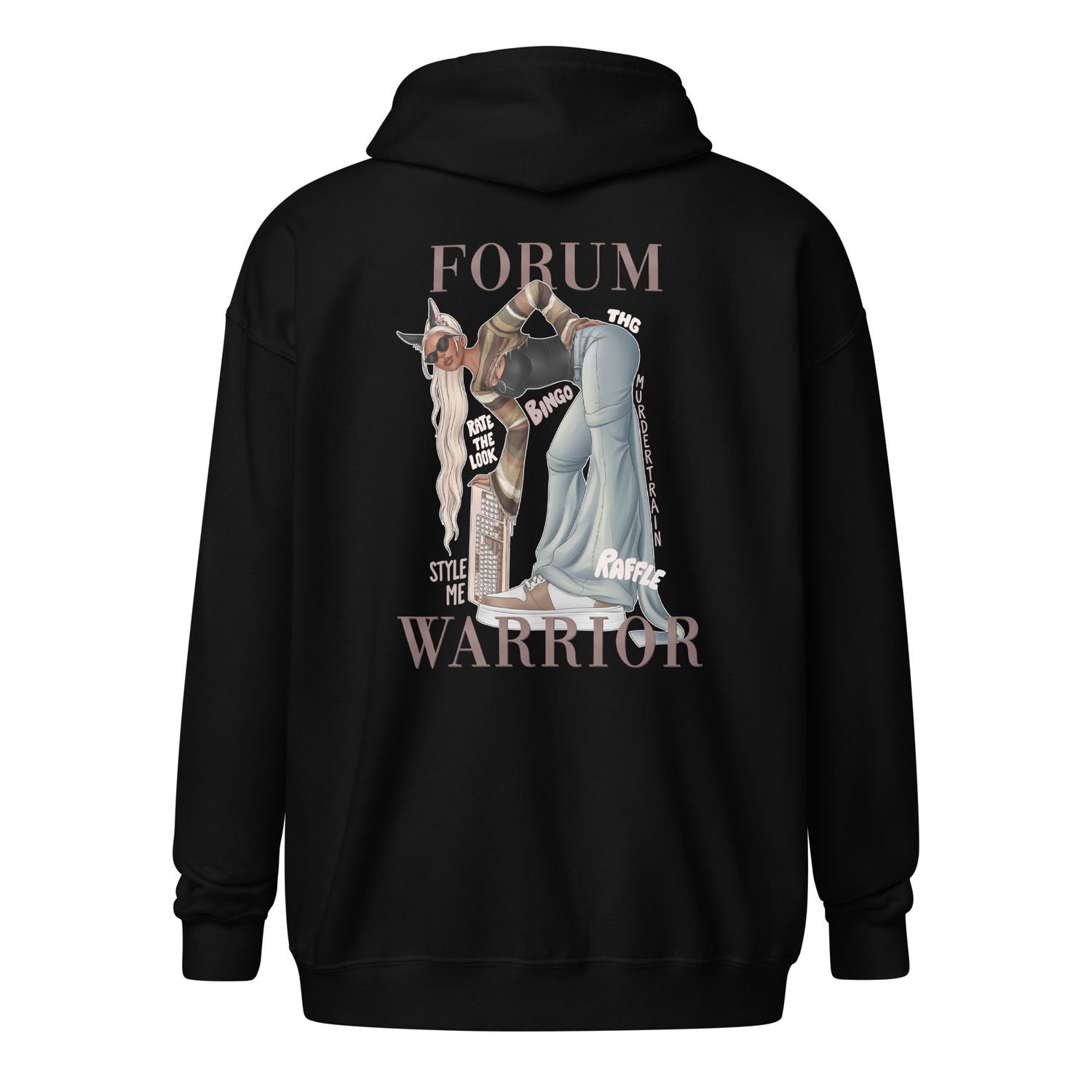 Forum Warrior by lisu - Unisex heavy blend zip hoodie