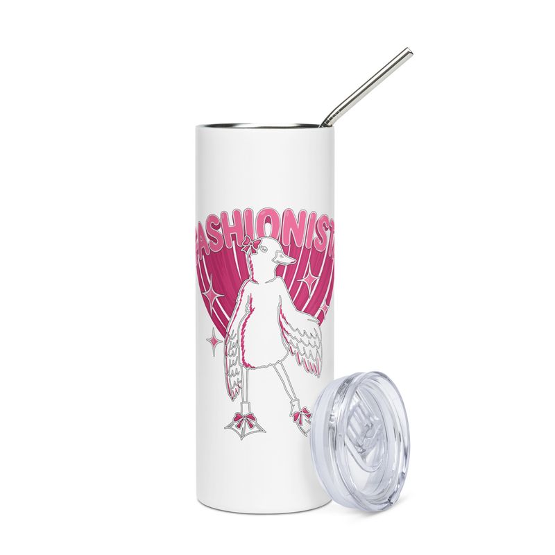 Fashionista Duck by lisu - Stainless steel tumbler