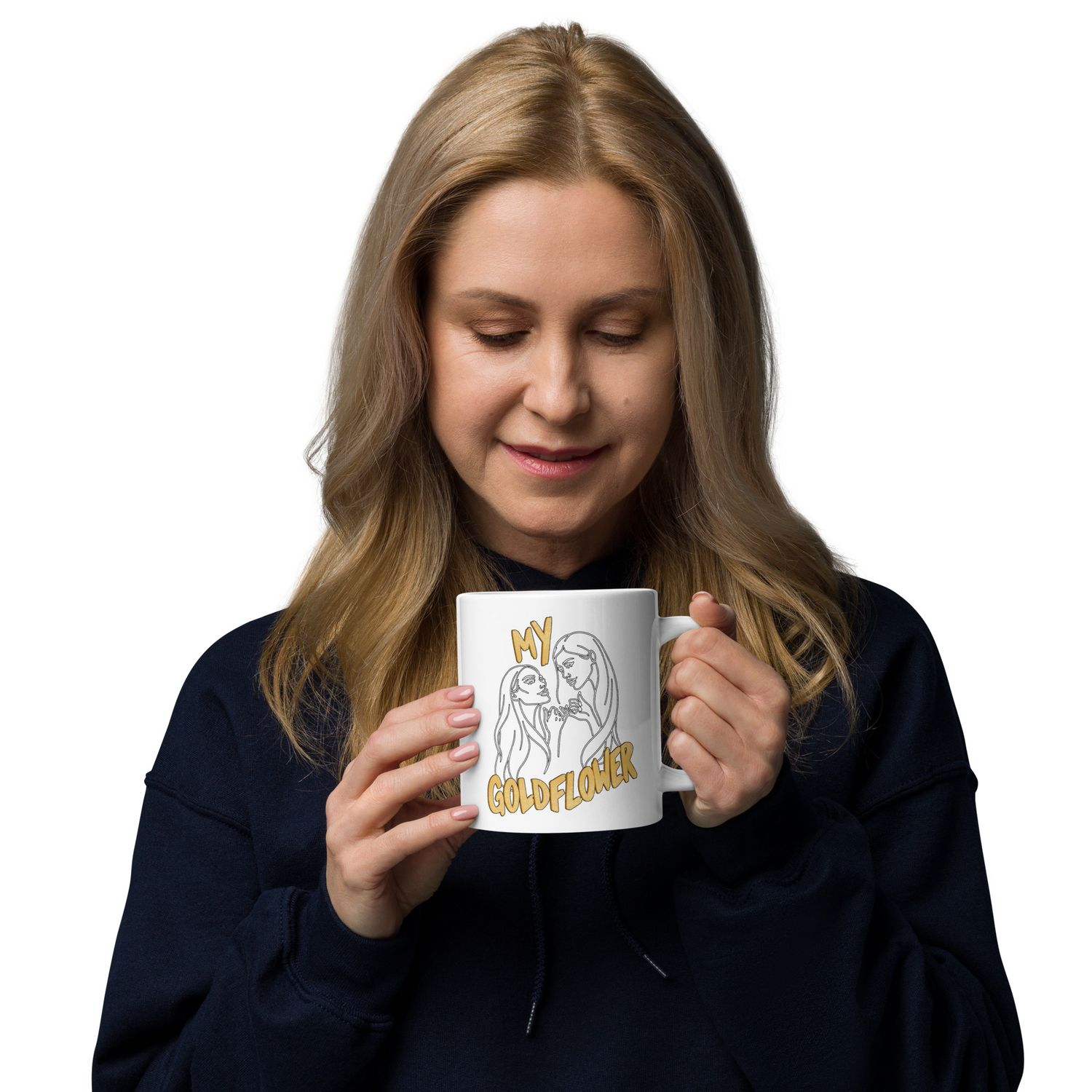 My Goldflower by lisu - White glossy mug