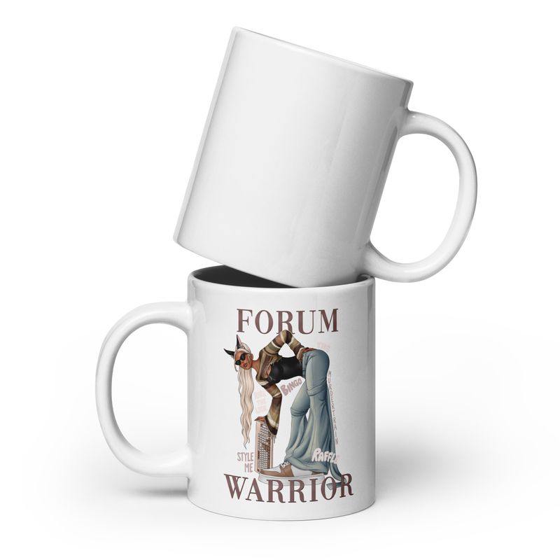 Forum Warrior by lisu - White glossy mug