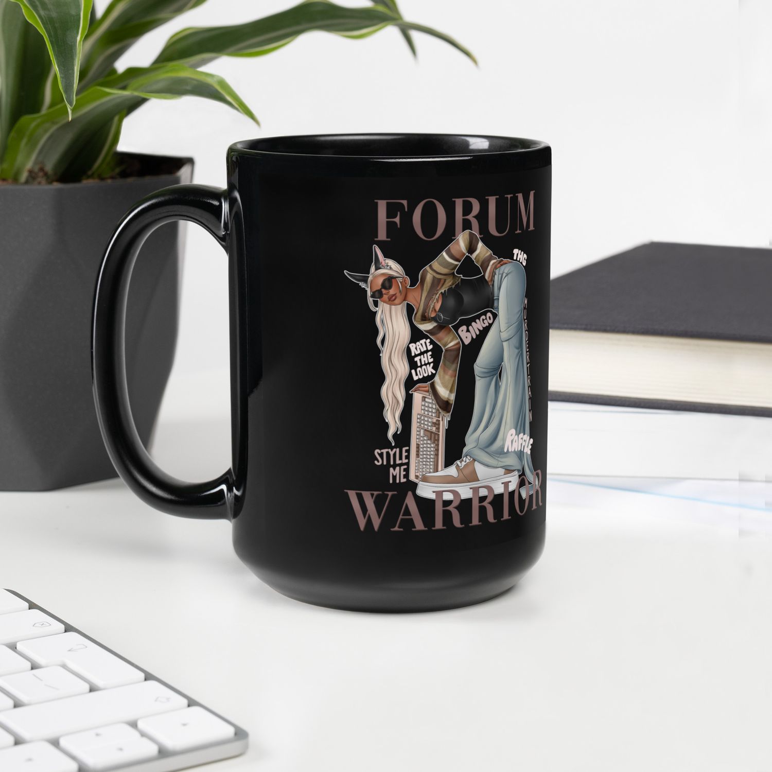 Forum Warrior by lisu - Black Glossy Mug