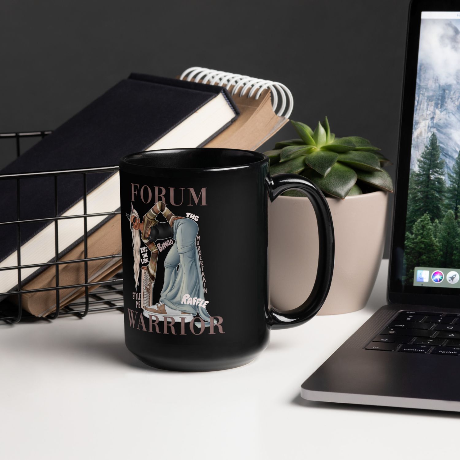 Forum Warrior by lisu - Black Glossy Mug