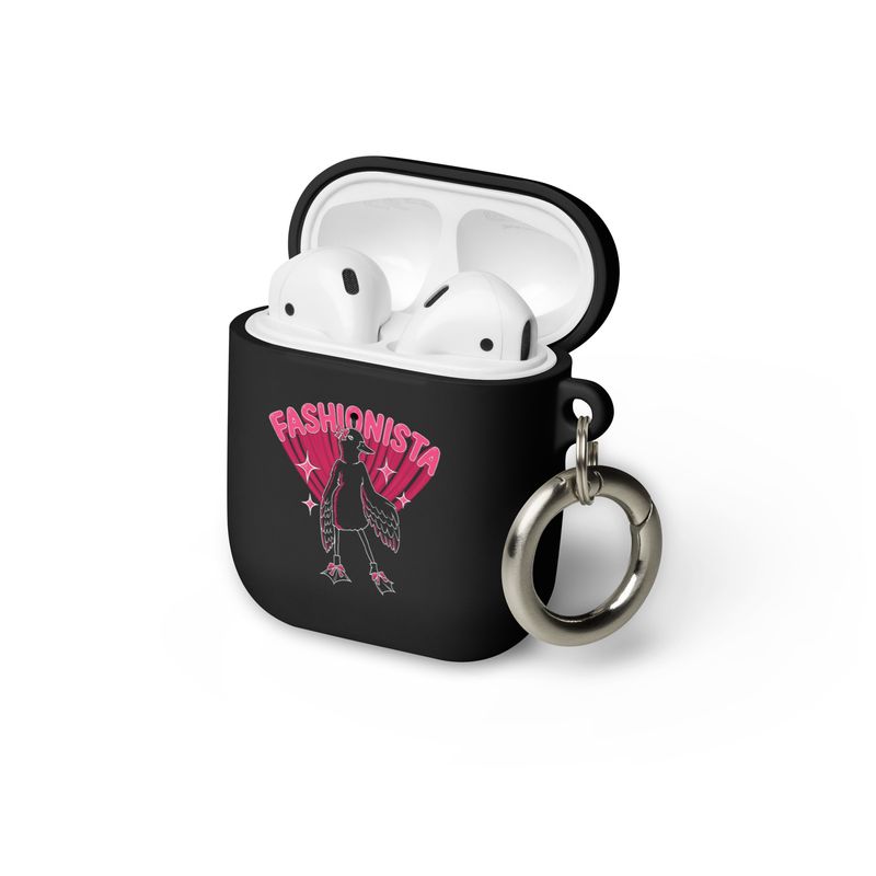Fashionista Duck by lisu - Rubber Case for AirPods®