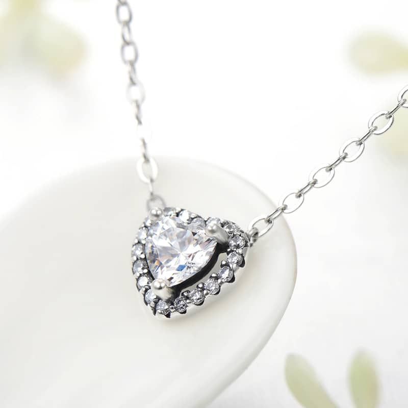 Necklace 925 Sterling Silver Zircon Plating