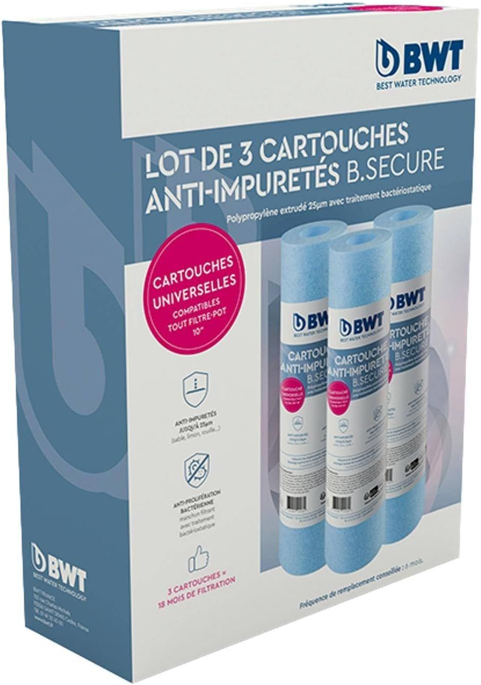PACK DE 3 CARTOUCHES BWT B.SECURE - 125550149