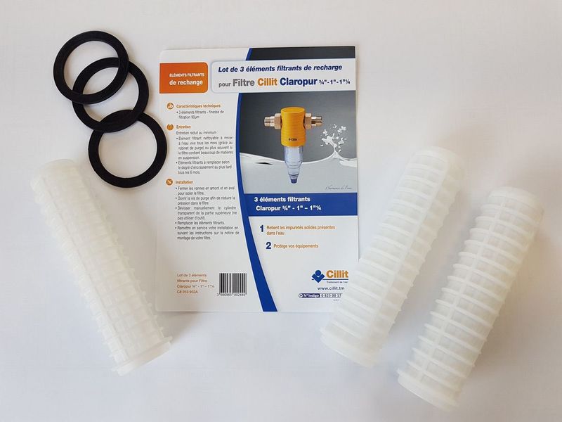 LOT DE 3 ELEMENTS FILTRANTS WF/CLAROPUR - C8010932A LOT DE 3 ELEMENTS FILTRANTS WF/CLAROPUR - C8010932A