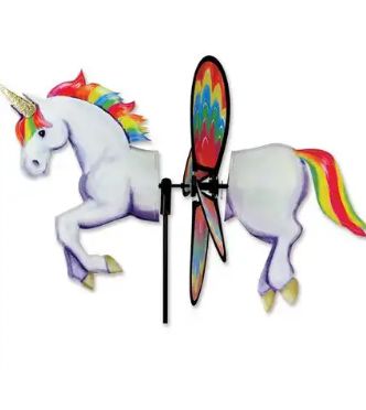 Windspiel stehend - Einhorn Ø 32 cm 45 cm x 36 cm weiß