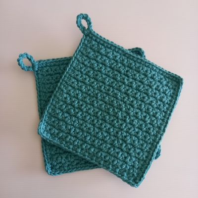 100% Cotton Pot Holders Teal