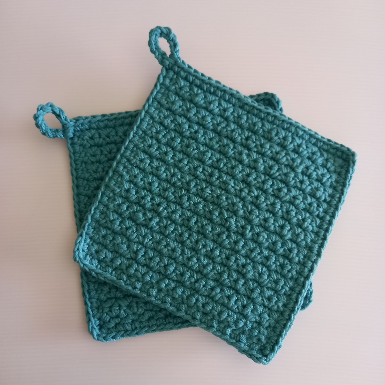 100% Cotton Pot Holders Teal