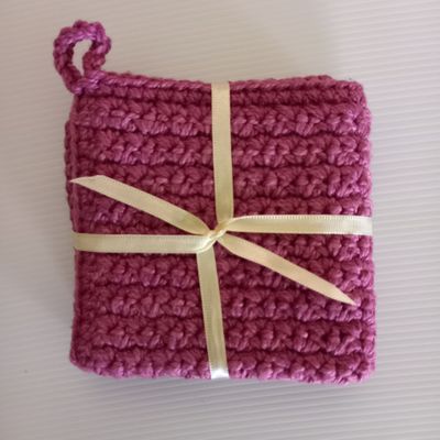 100% Eco-Cotton Burgundy Washcloth