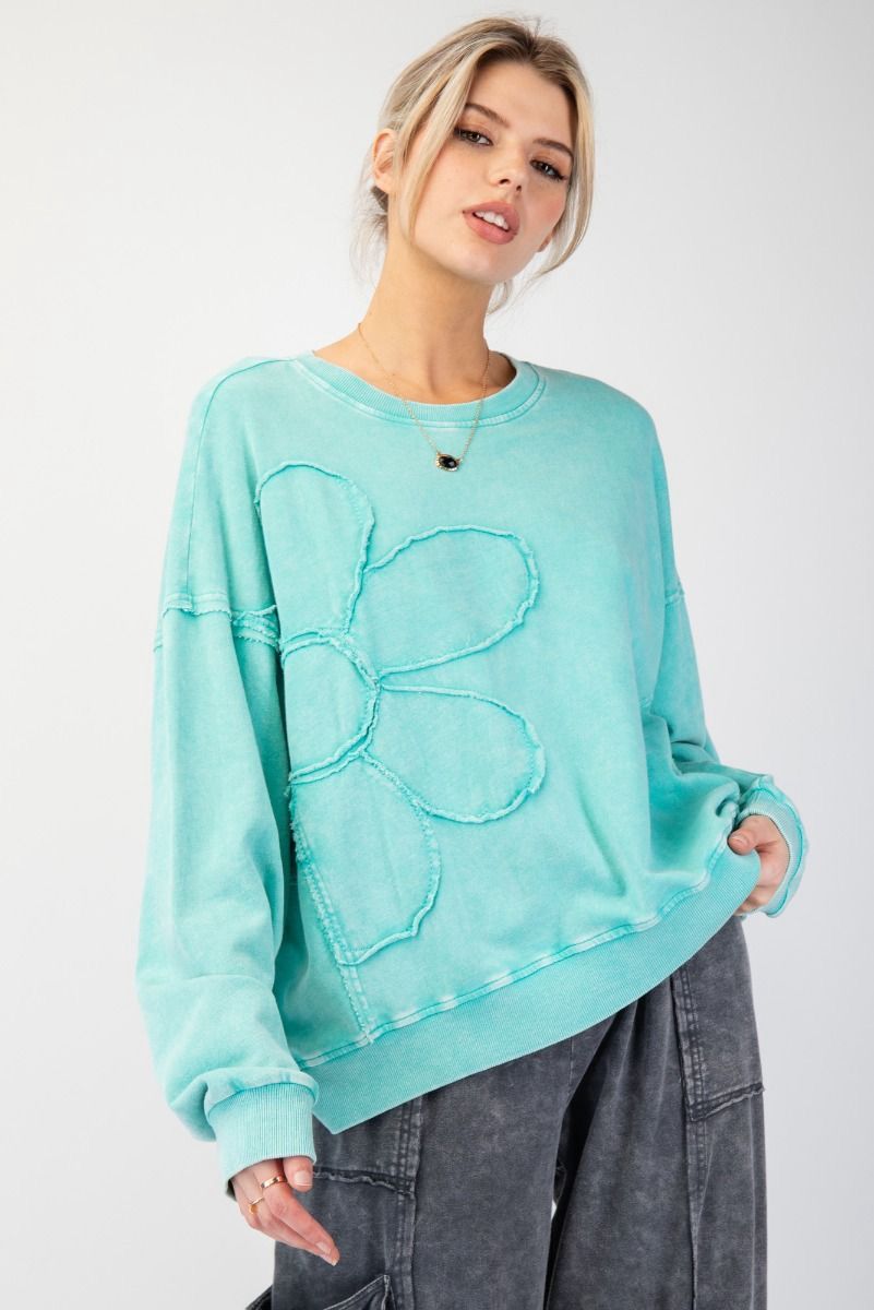 The Seafoam Flower Top
