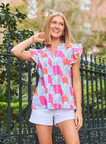 The Kira Coral Top