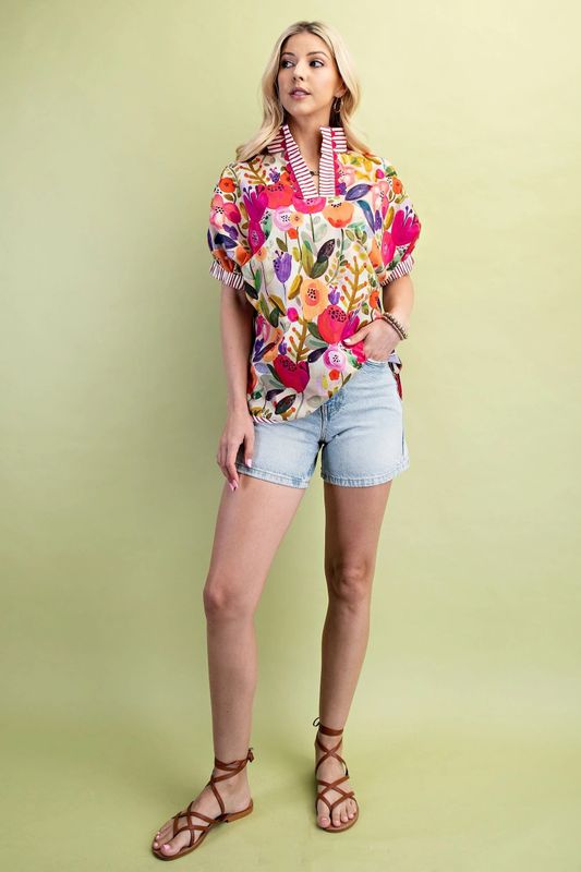 The Garden Party Popover Blouse