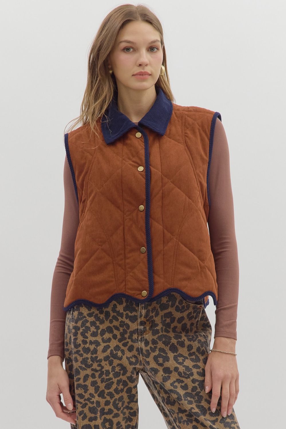 The Georgia Quilted Corduroy Vest