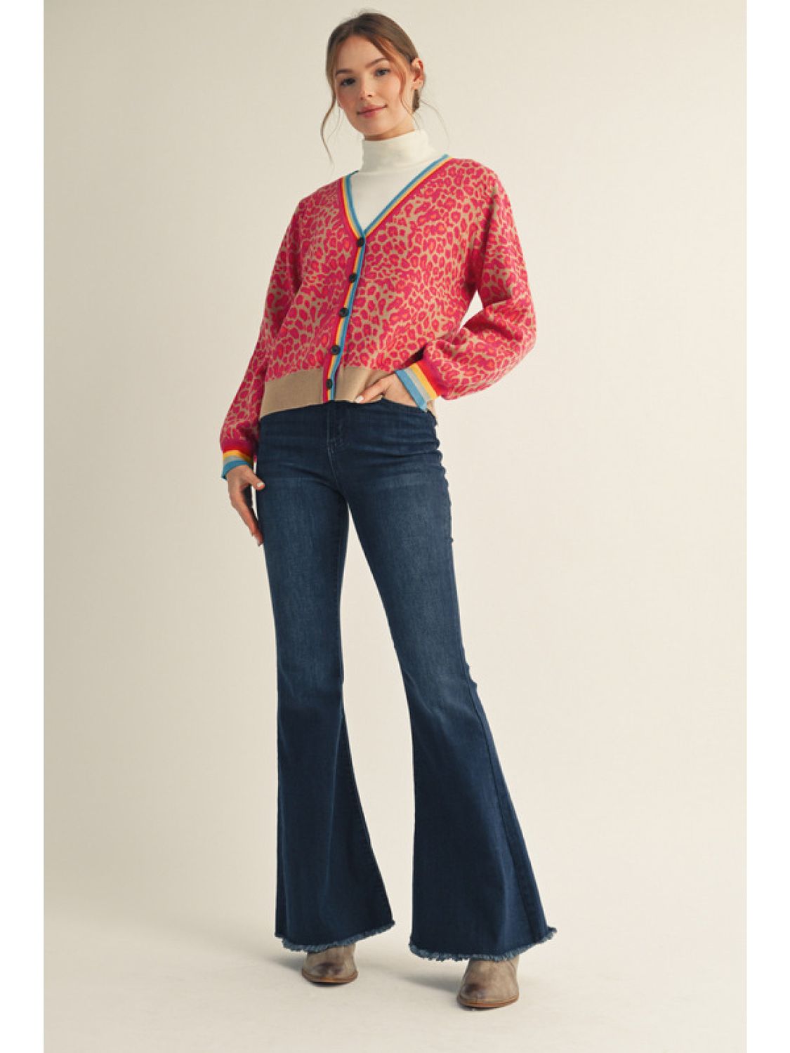 The Wild Berry Pop Leopard Cardigan