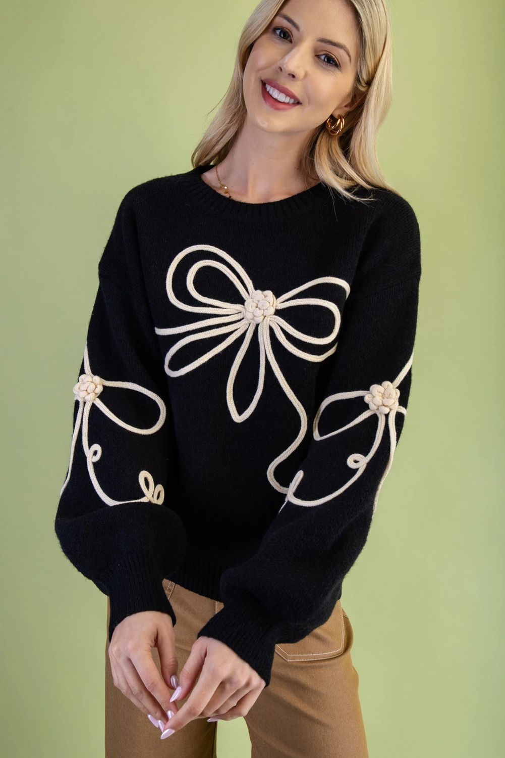 A Charming Bow Sweater