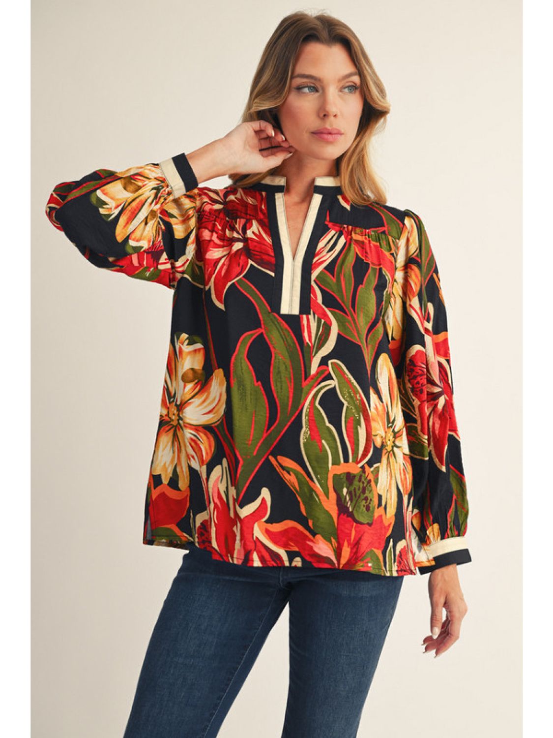 The Tropical Fall Bloom Top