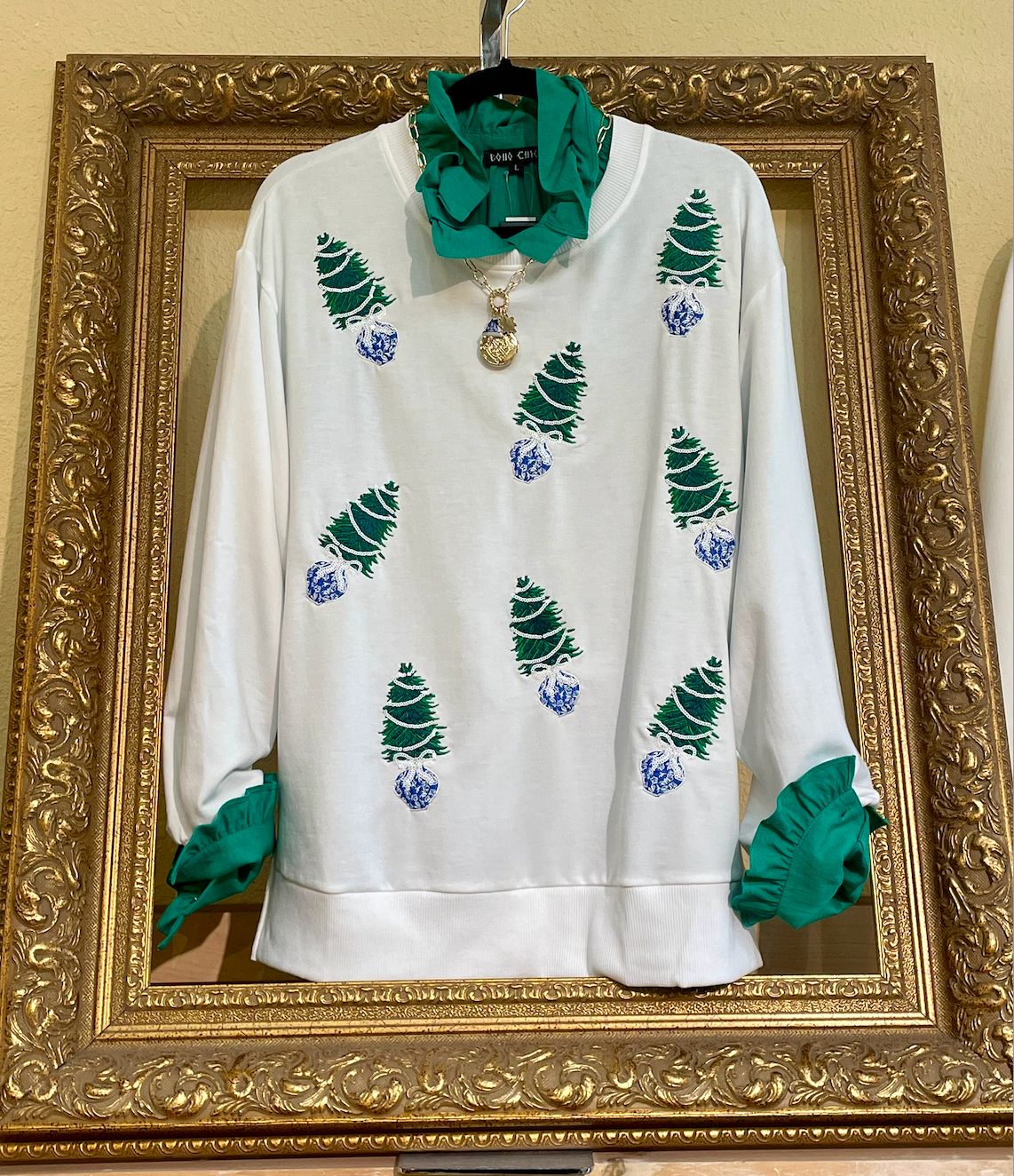 Christmas Tree Vase Sweatshirt Christmas Tree Vase Sweatshirt