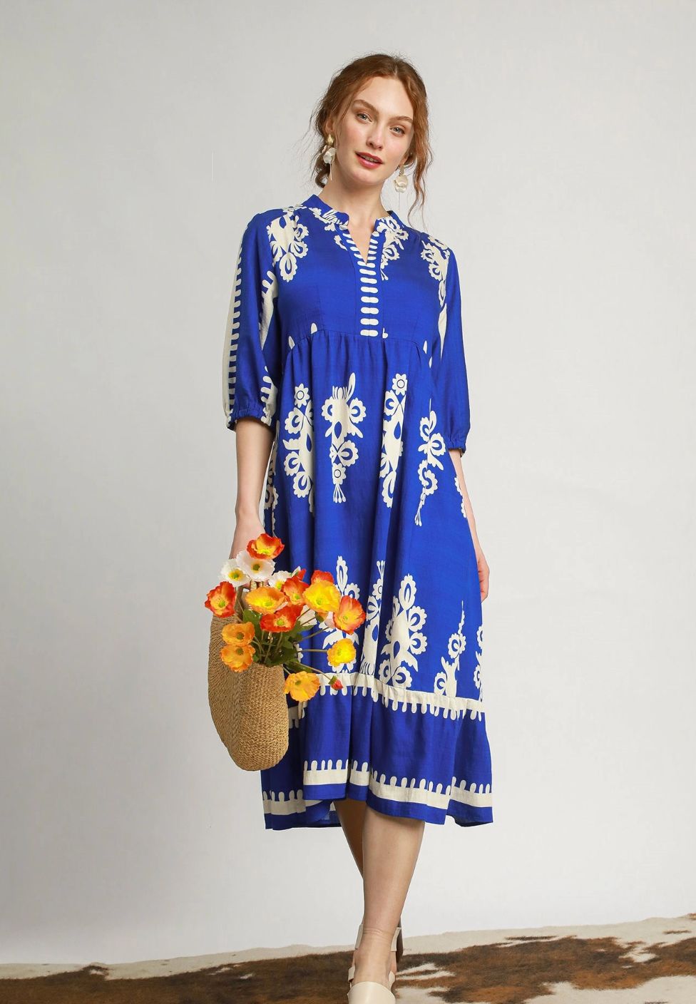 The Cobalt Heritage Midi Dress