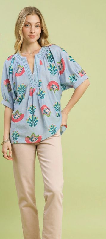 The Meadow Breeze V-Neck Top