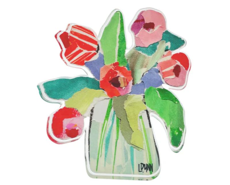 Red Striped Tulips Acrylic Bloom Red Striped Tulips Acrylic Bloom