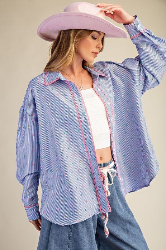 The Cotton Candy Stripe Button Down