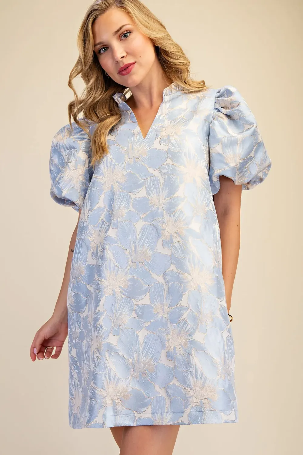 The Southern Bloom Jacquard Dress