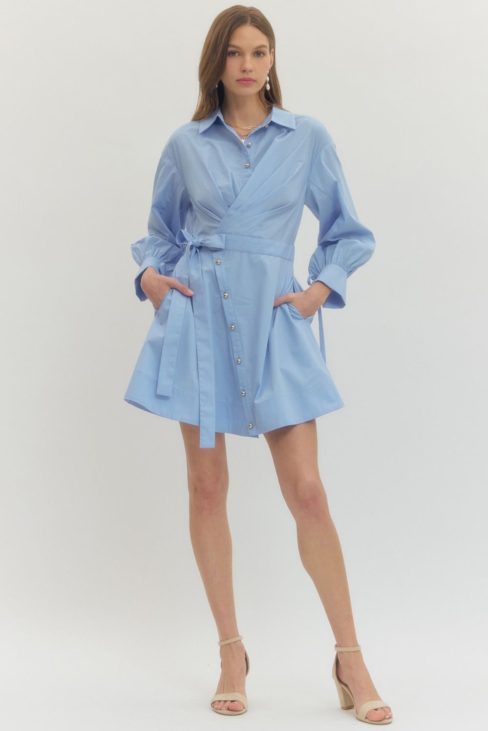 The Skyline Wrap Shirt Dress