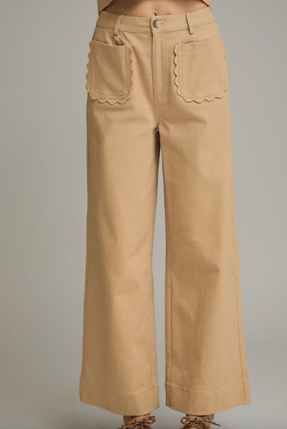 The Scallop Charm Wide Leg Pant