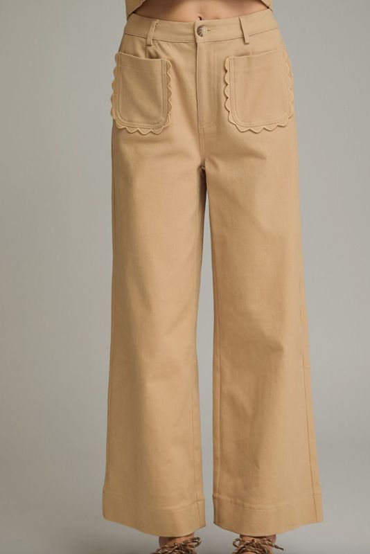 The Scallop Charm Wide Leg Pant The Scallop Charm Wide Leg Pant